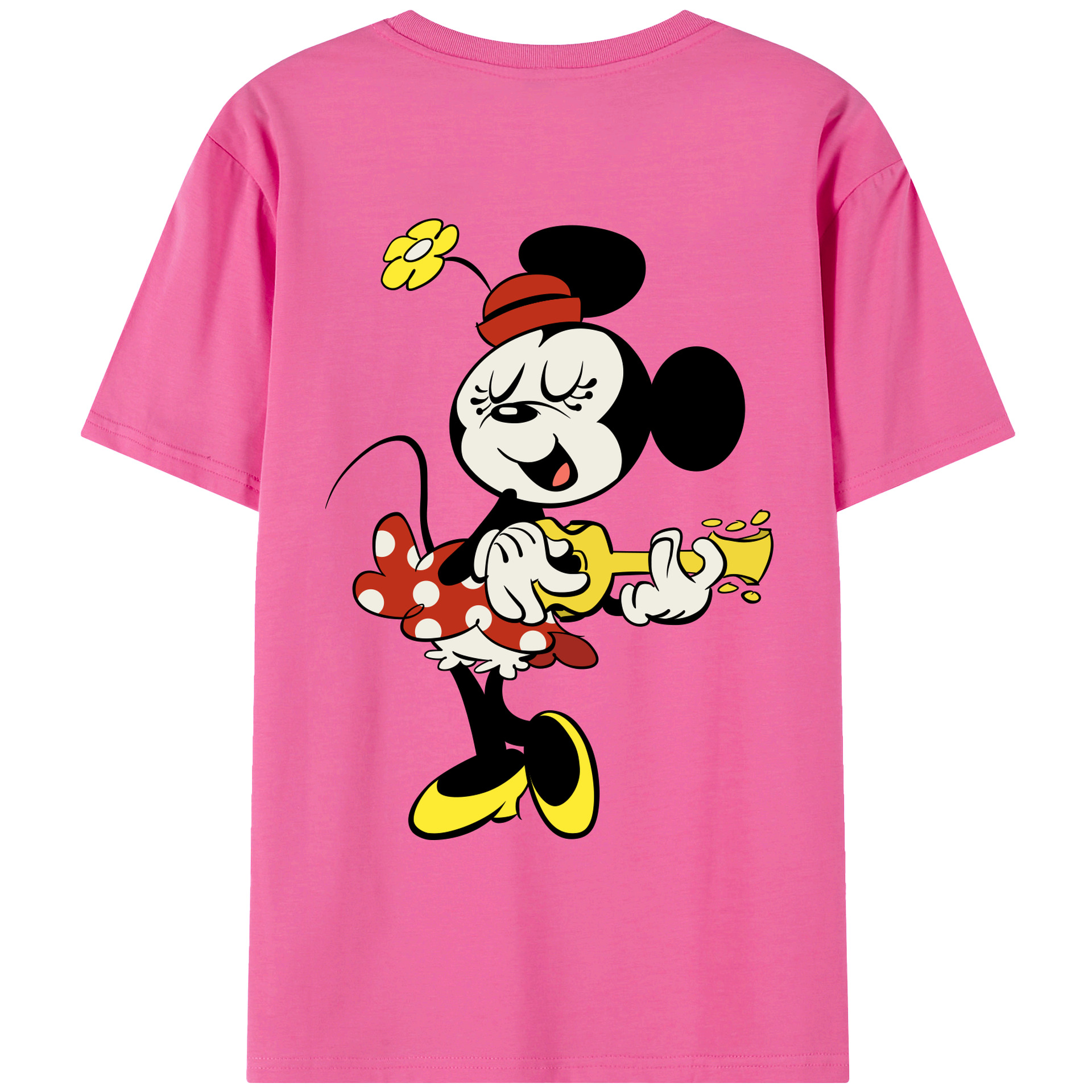 （画像用） ミッキーマウス Mickey Mouse レディース半袖Tシャツ(バックプリント)